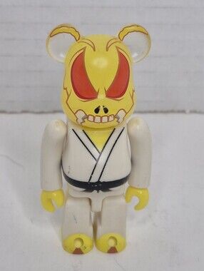 Bearbrick Series 9 Animal Yellow Skull Martial Arts Bear Figure Used